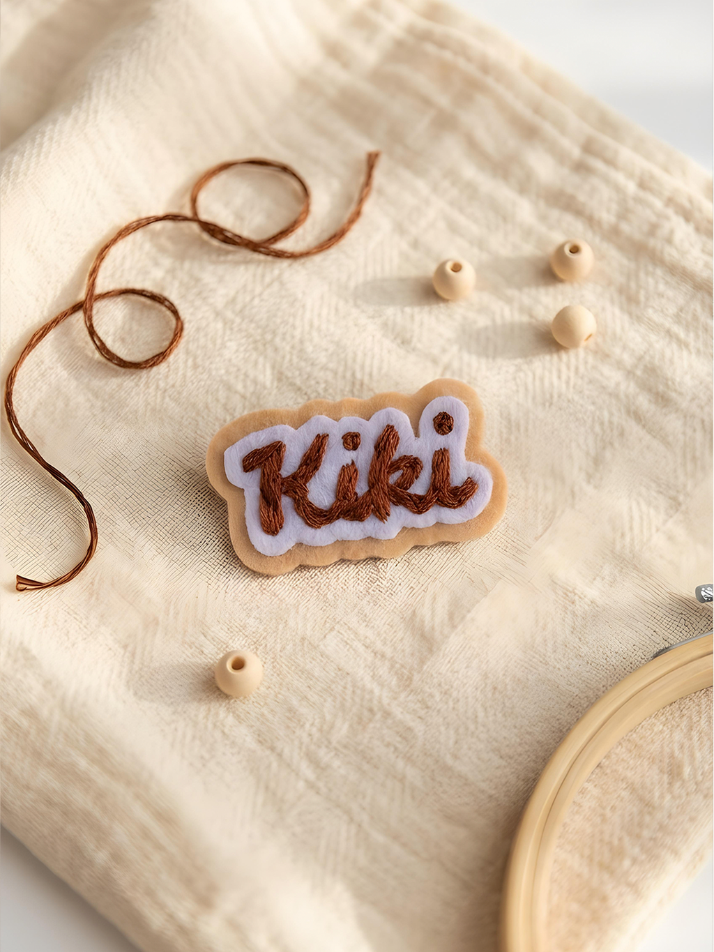 Tuki , Kiki , Lio Name Brooch