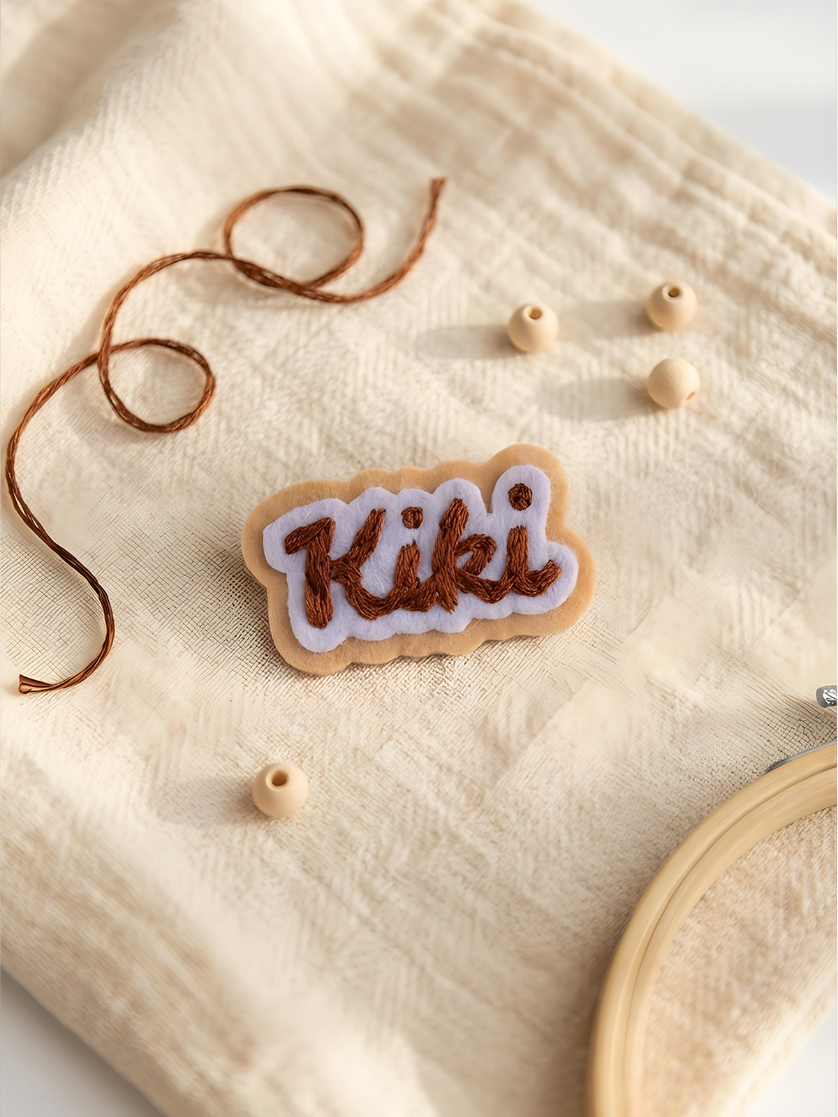 Tuki , Kiki , Lio Name Brooch