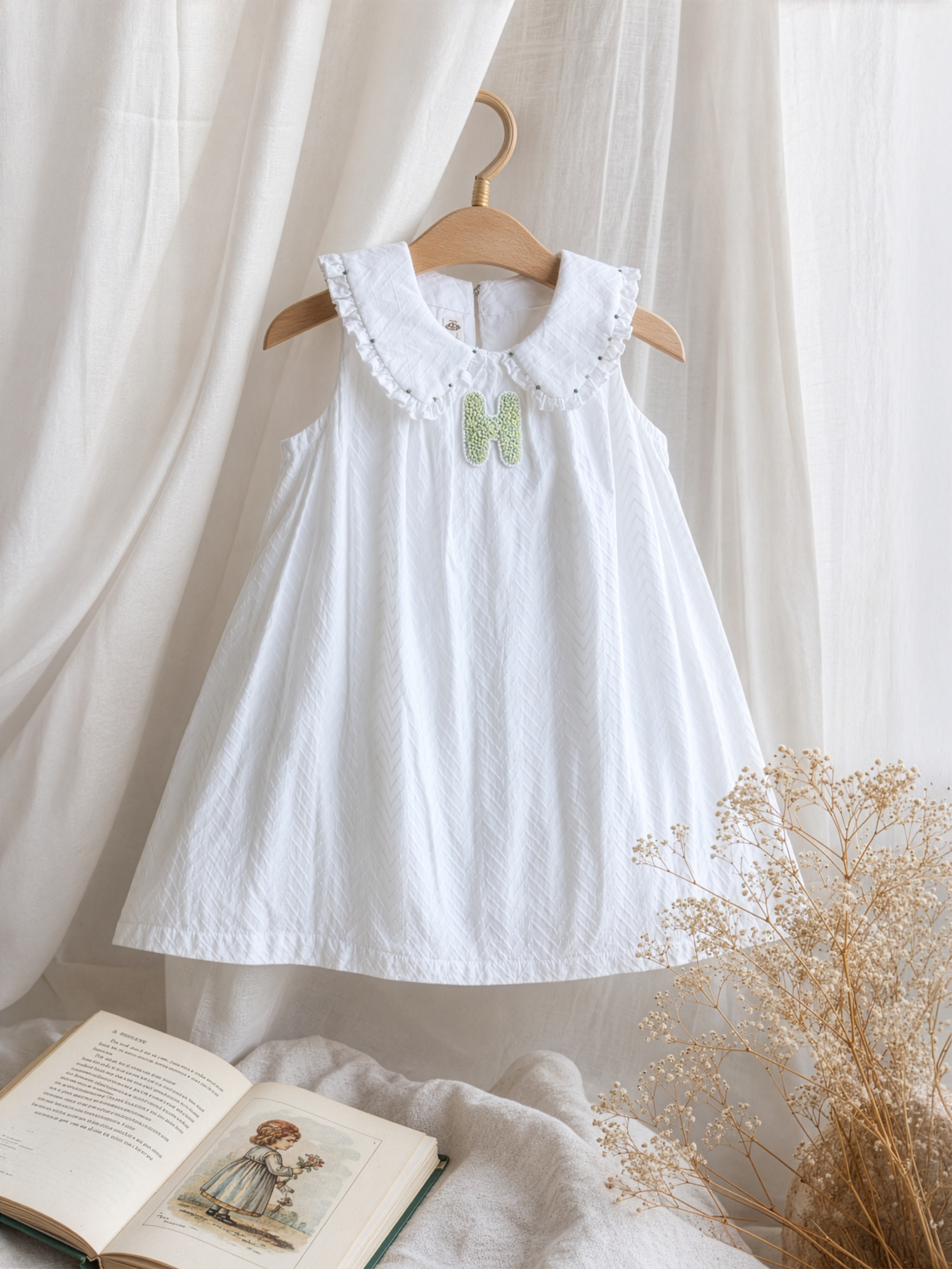 White Peter Pan A-Line Dress