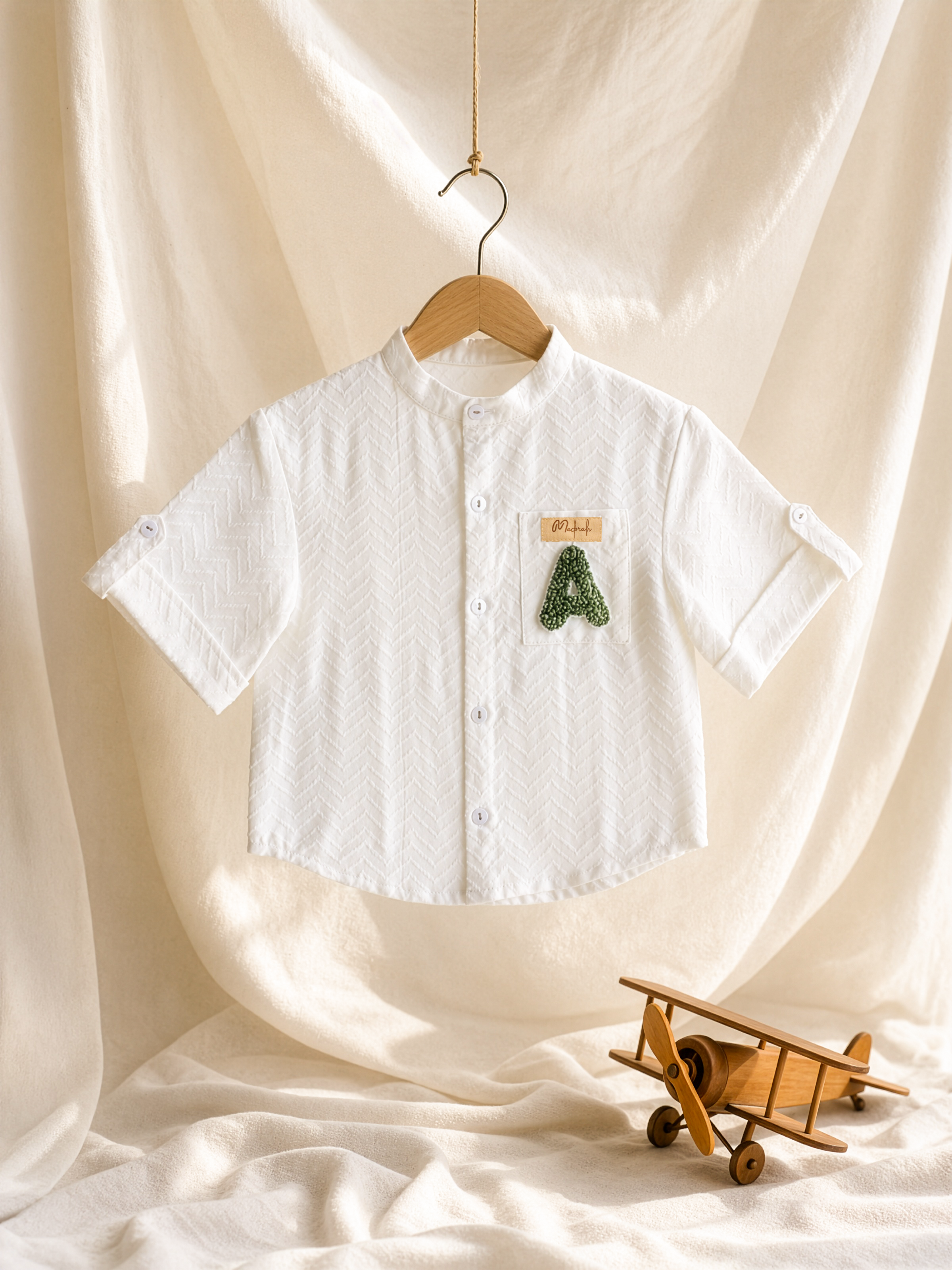 White Round Collar Shirt