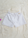White Spring Linen A-Line Shorts