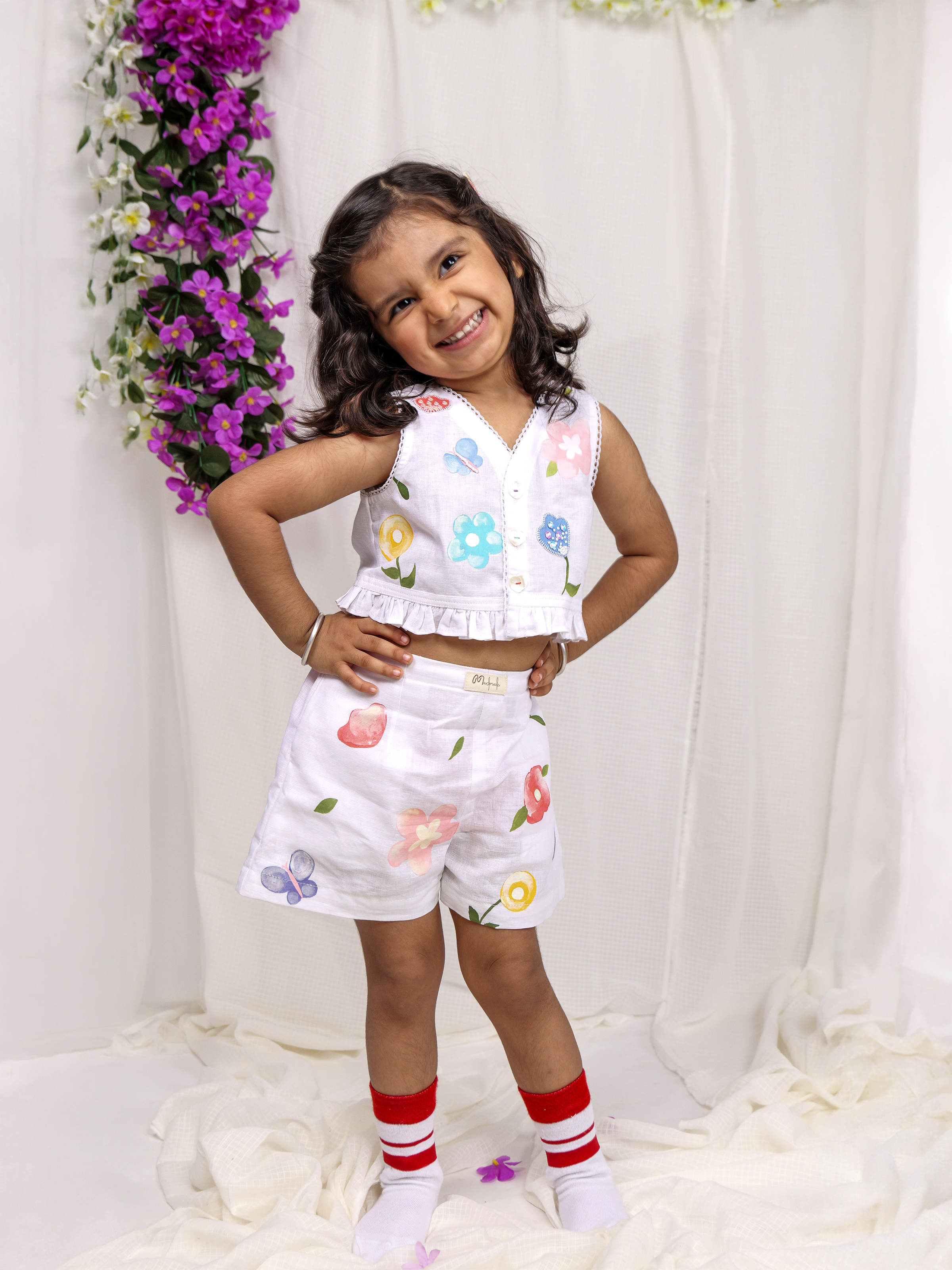 White Spring Linen Co-ord Set