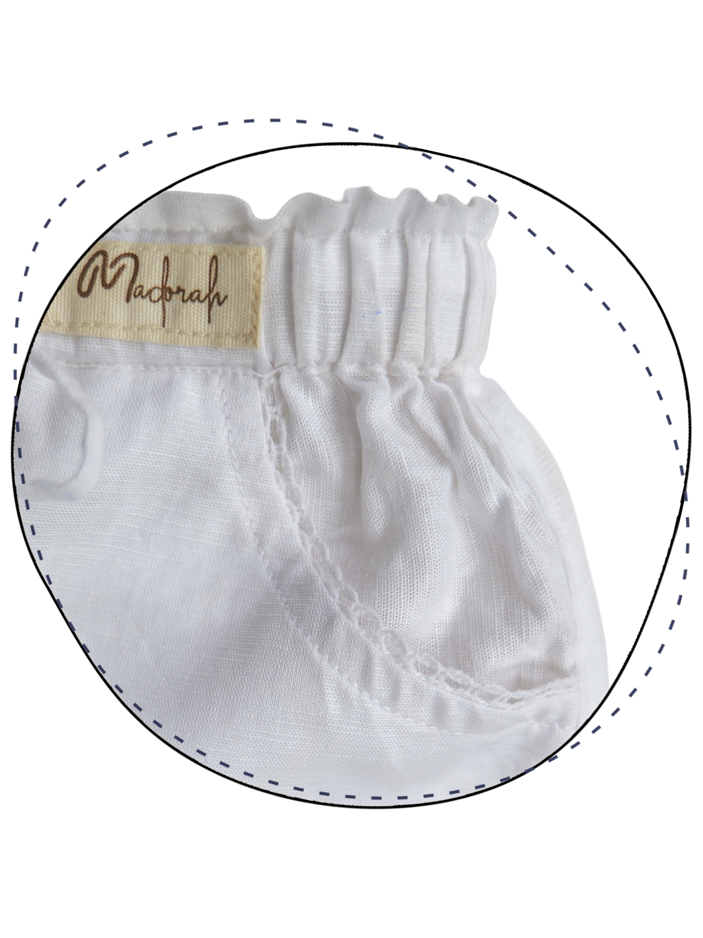 White Spring Linen Floral Collar with Pants