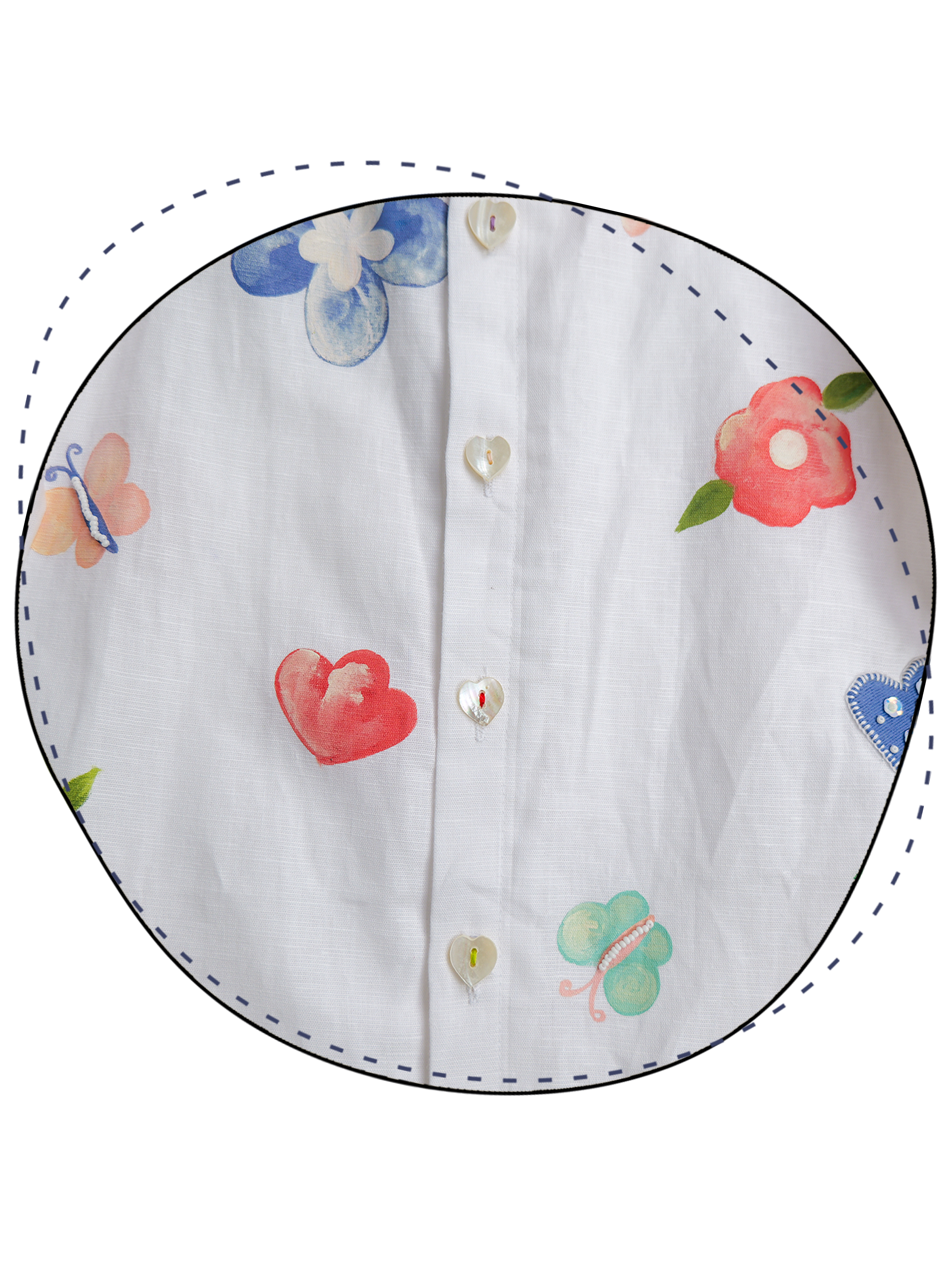 White Spring Linen Shirt Dress