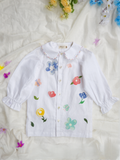 White Spring Linen Shirt Dress