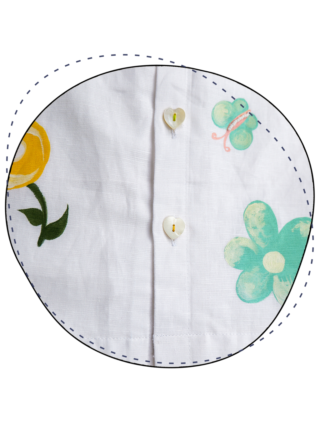 White Spring Linen Shirt Dress