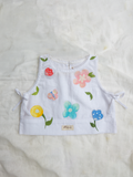 White Spring Linen Skorts Set