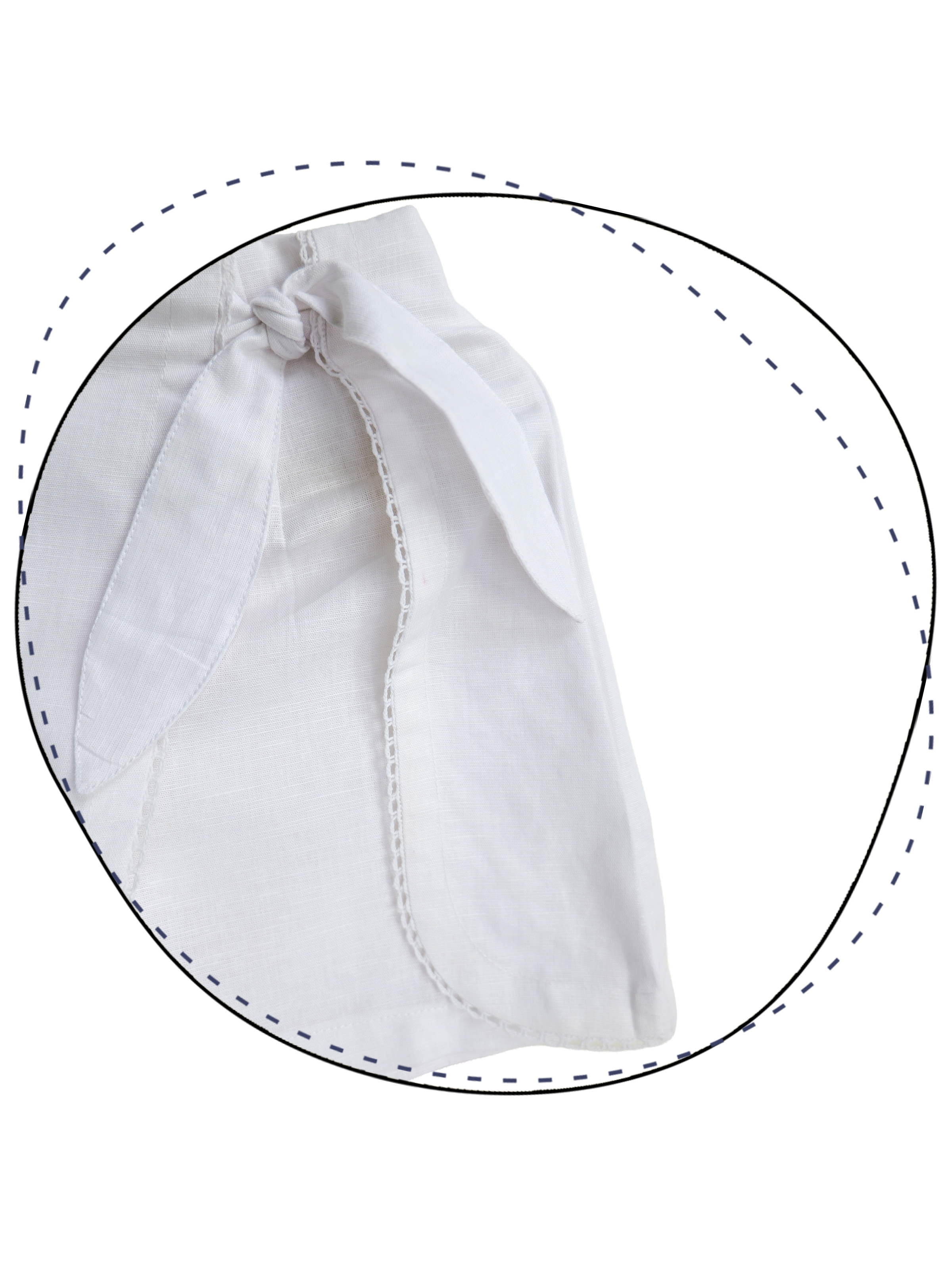 White Spring Linen Skorts