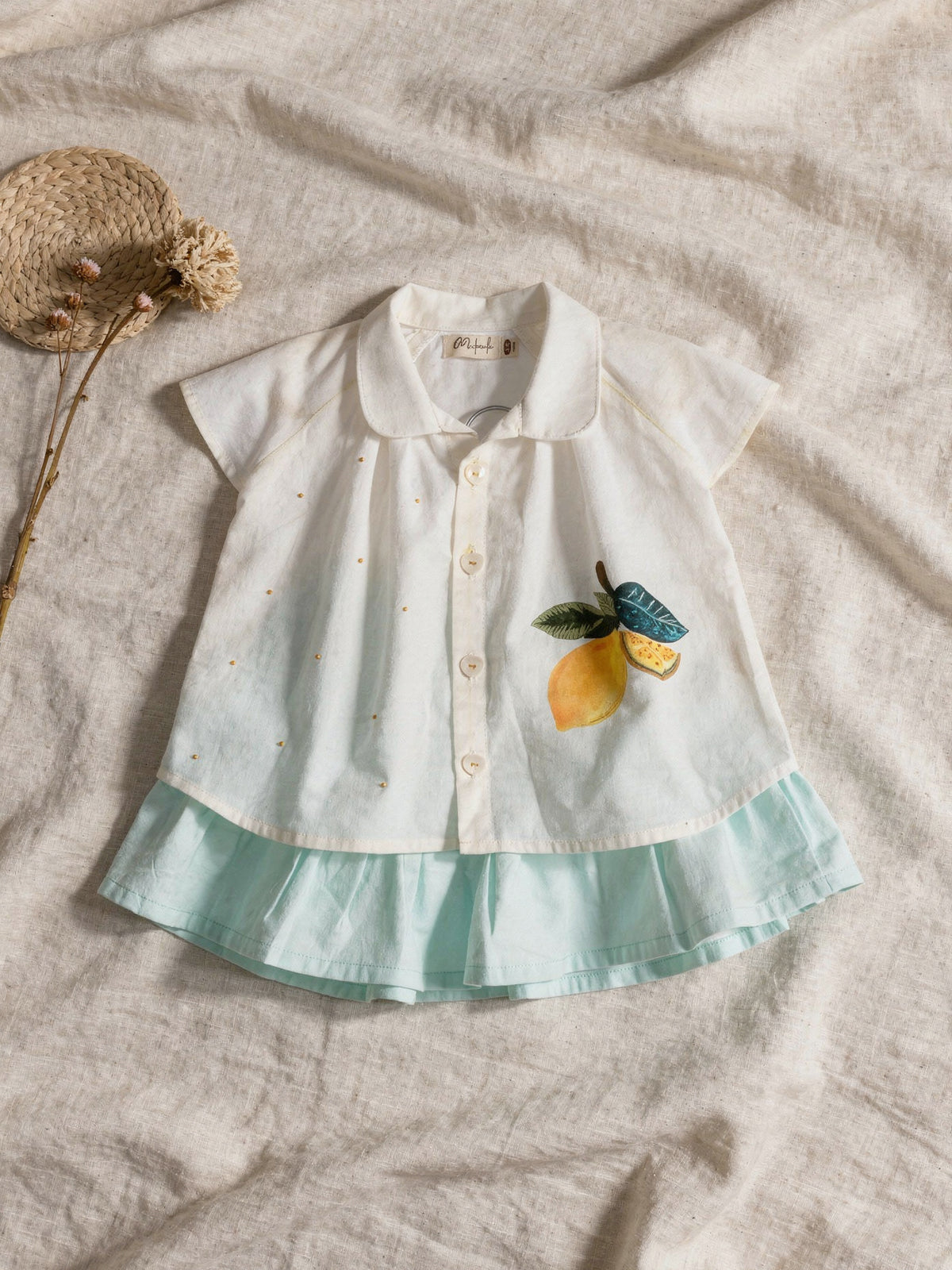 White A-line top skirt set