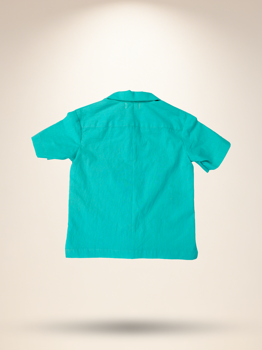 Aqua green shirt with white shorts