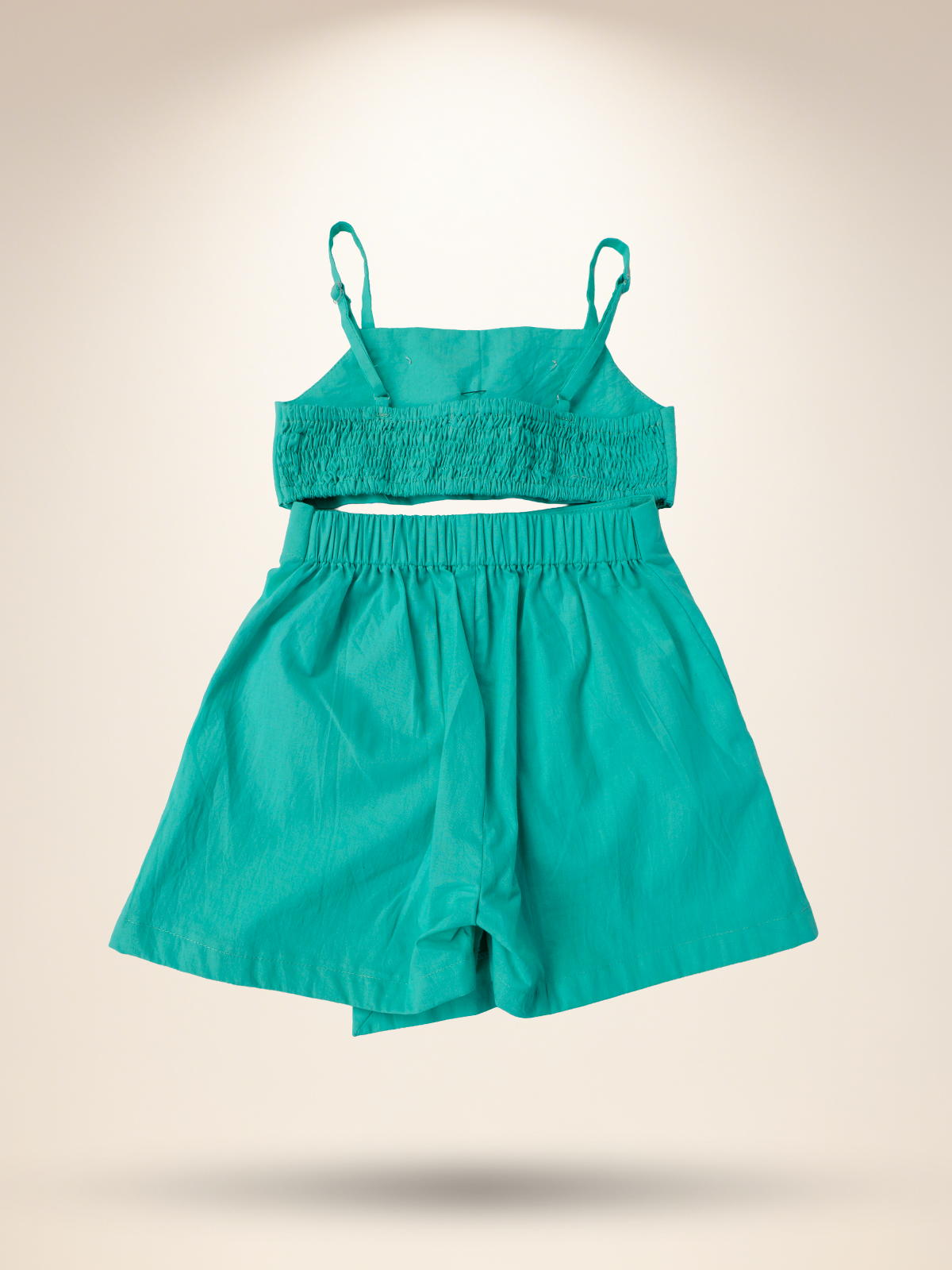 Aqua green skort with tube top & skirt