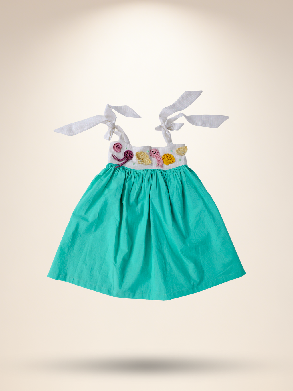 Aqua green wave dress