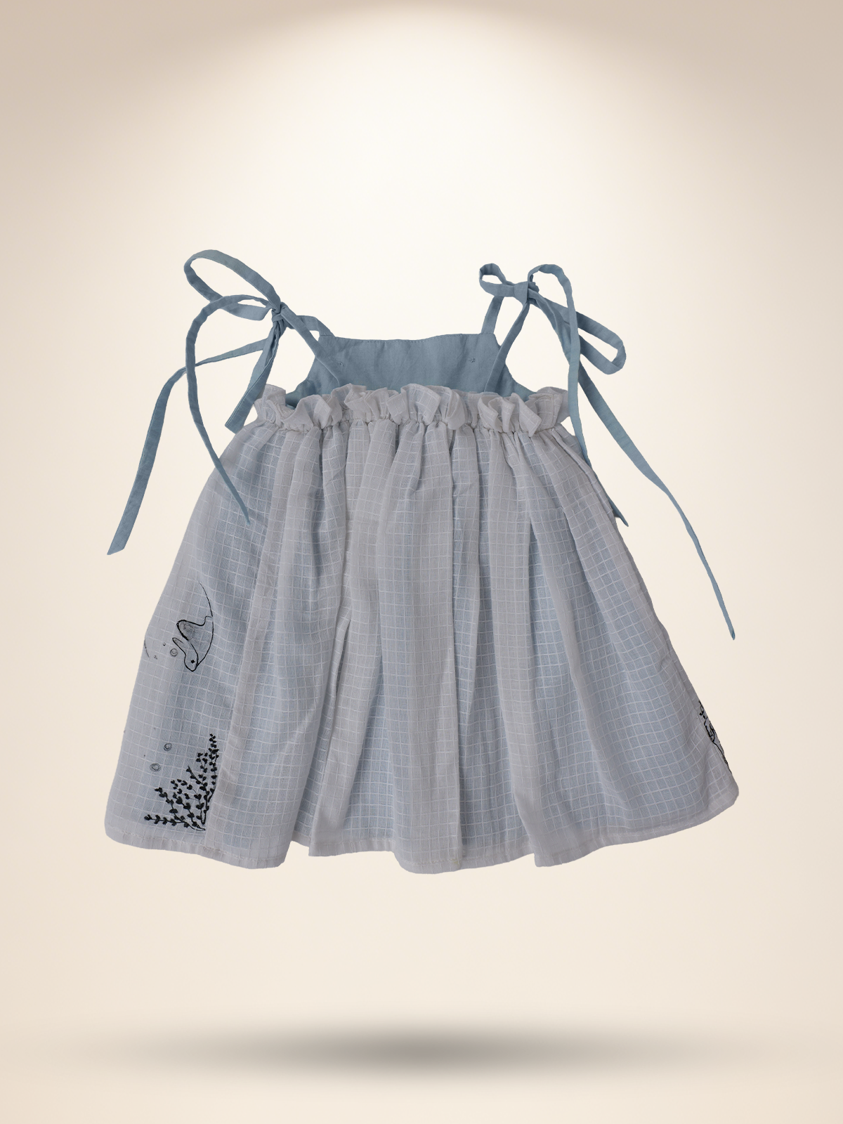 Baby blue tie up dress