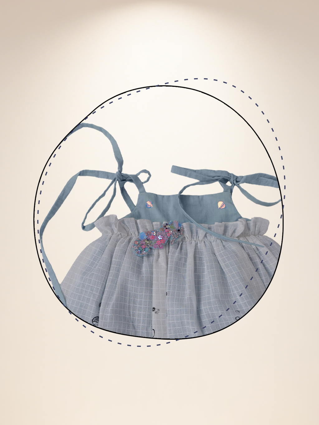 Baby blue tie up dress