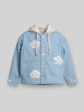 The Rainy Madorah — Sky Blue Cloud Hoodie Jacket