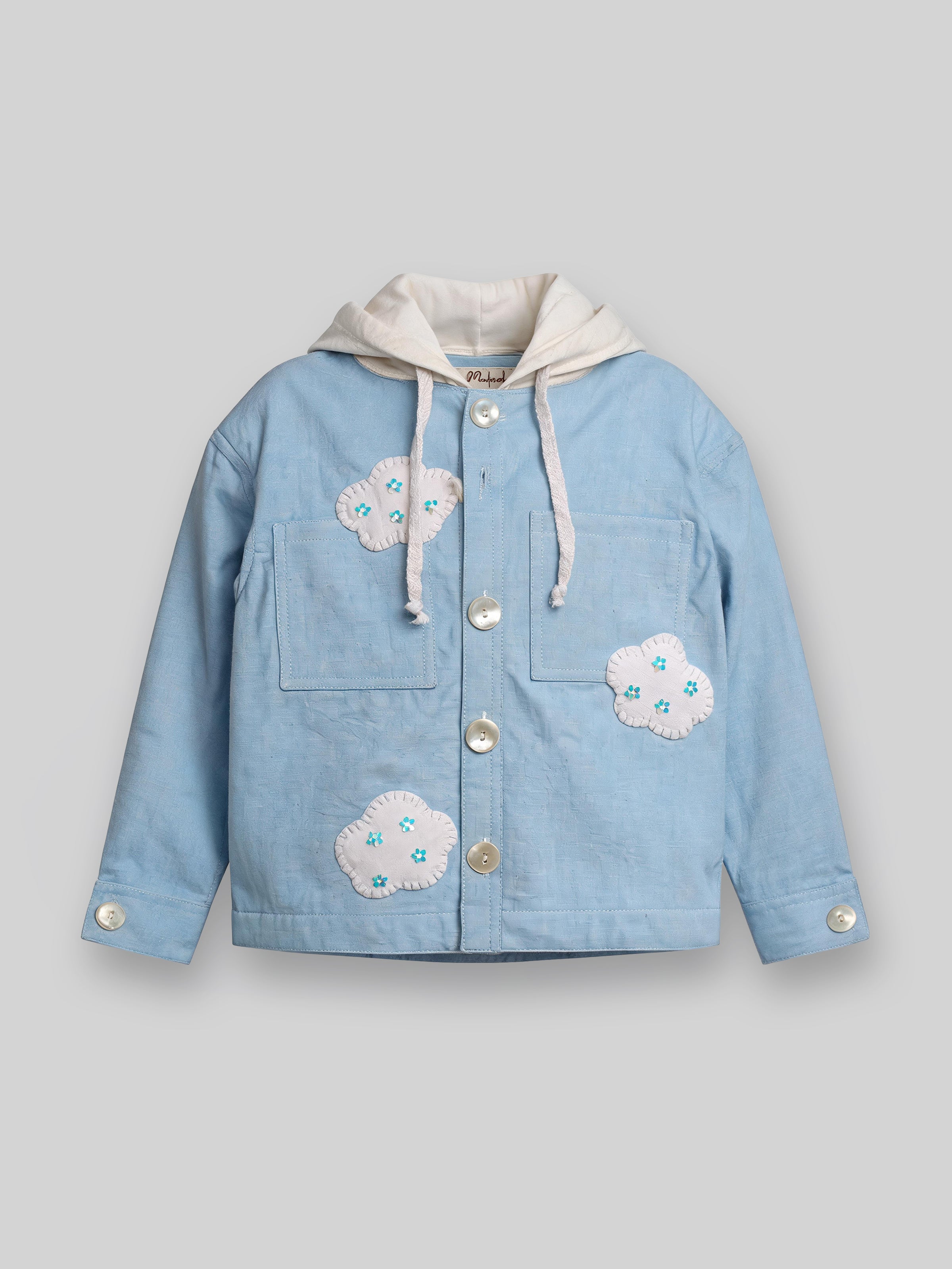 The Rainy Madorah — Sky Blue Cloud Hoodie Jacket