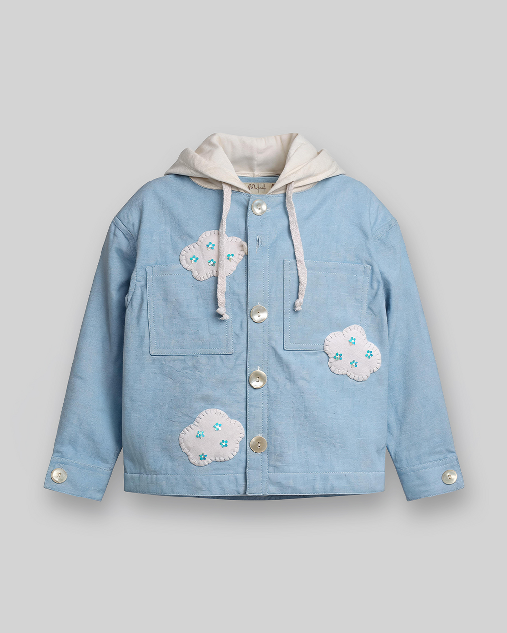 The Rainy Madorah — Sky Blue Cloud Hoodie Jacket