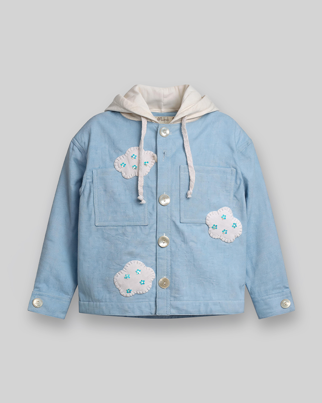 The Rainy Madorah — Sky Blue Cloud Hoodie Jacket
