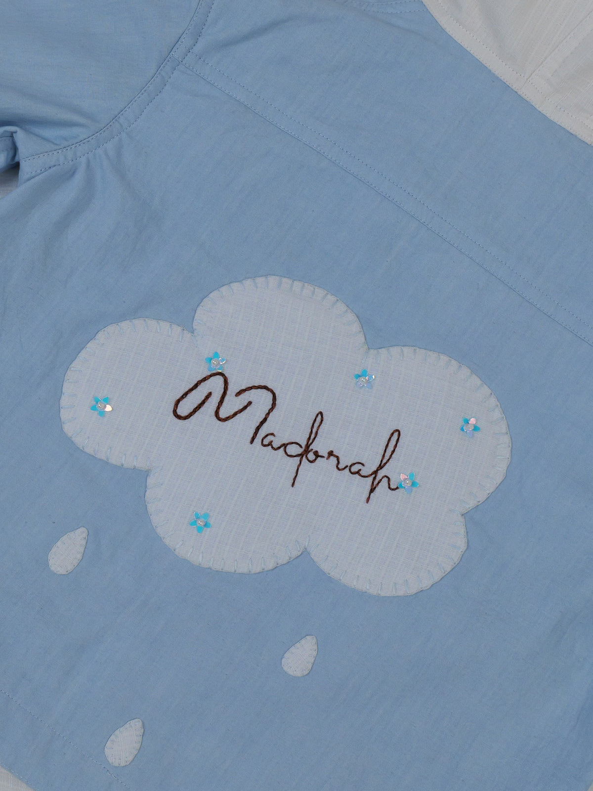 The Rainy Madorah — Sky Blue Cloud Hoodie Jacket