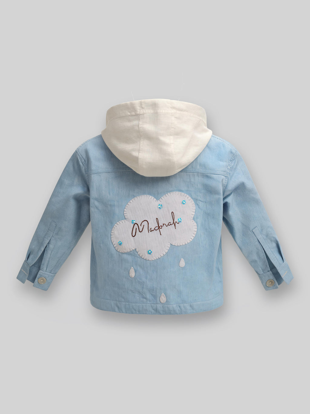 The Rainy Madorah — Sky Blue Cloud Hoodie Jacket