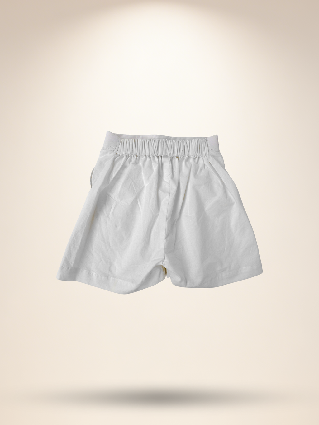 Baby blue overlap top with white shorts