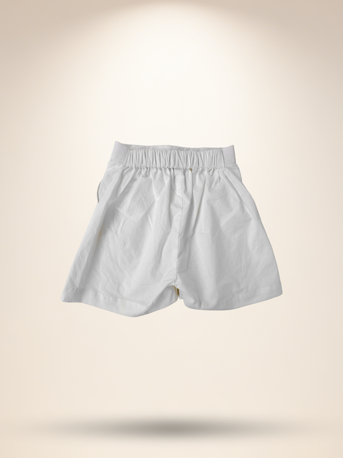 Baby blue overlap top with white shorts