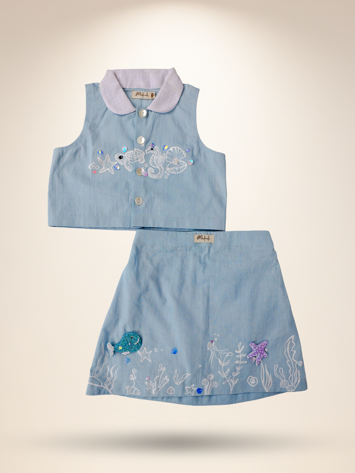 Baby blue co-ord set (skirt set)