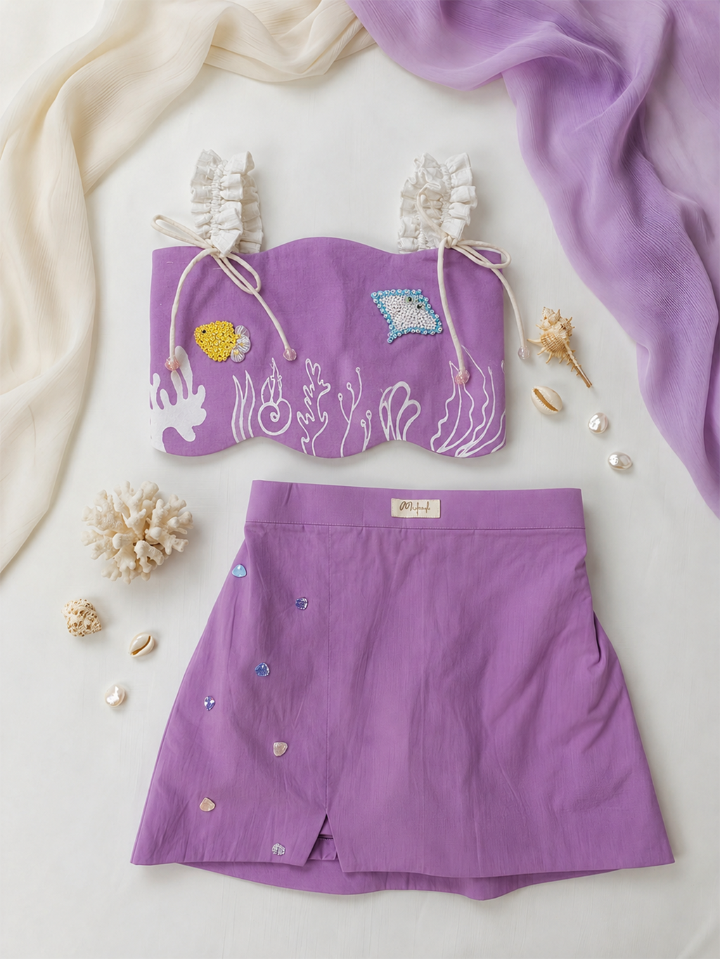 Lavender scalloped co-ord set