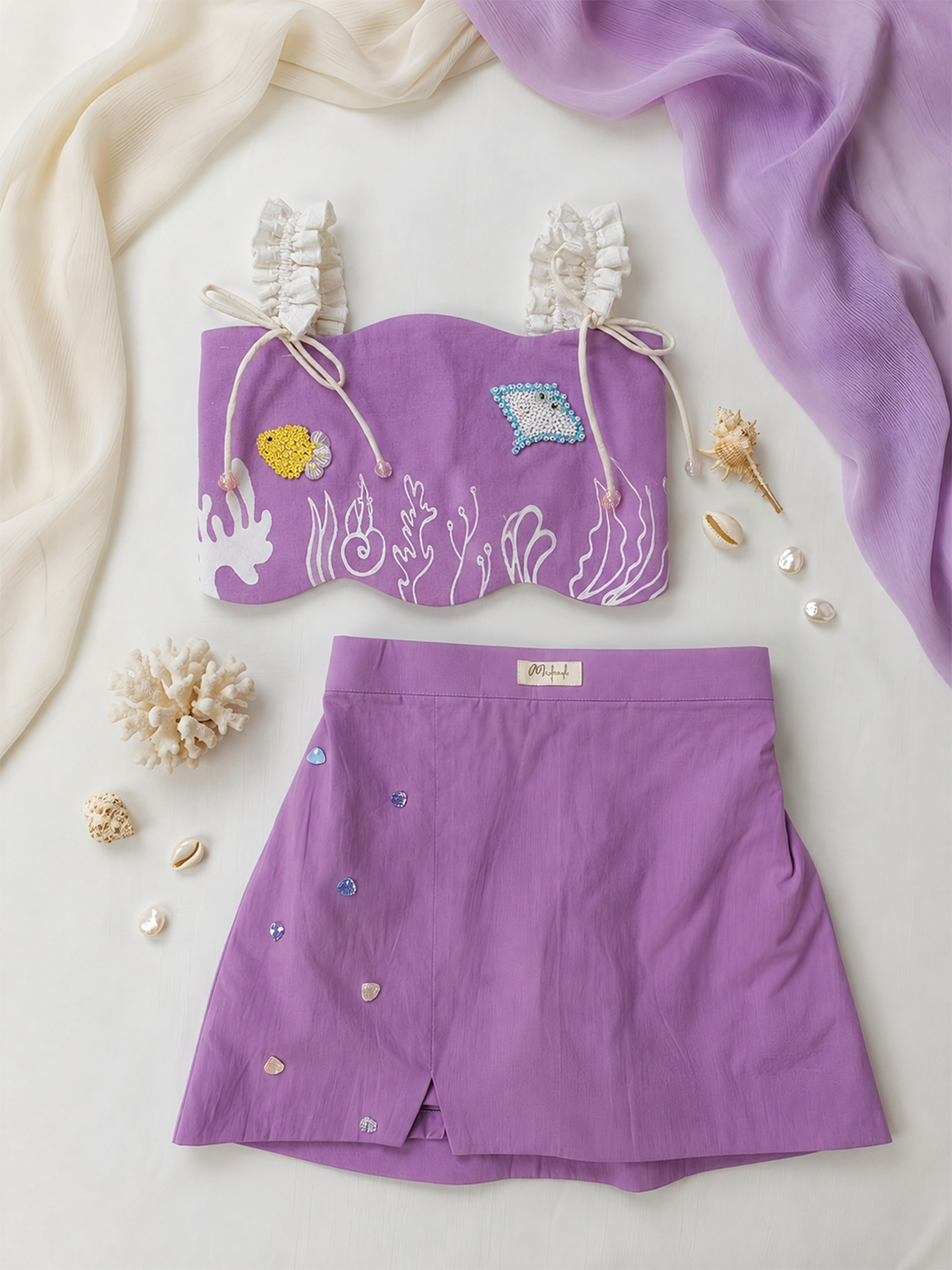Lavender scalloped co-ord set