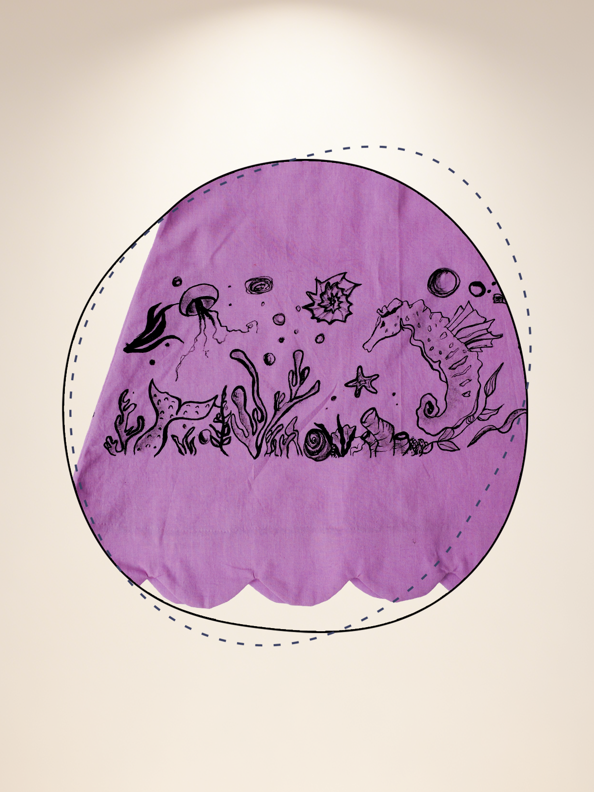 Lavender A line scalloped dress with bows