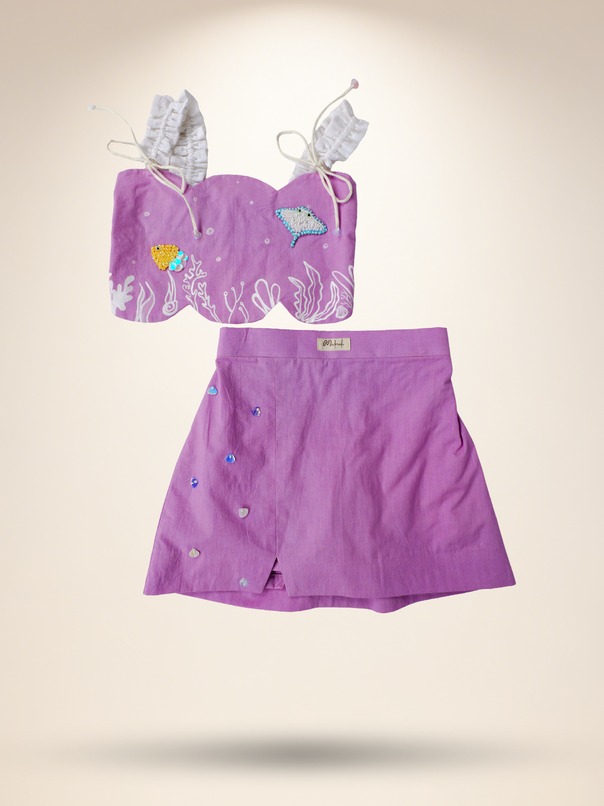 Lavender scalloped co-ord set