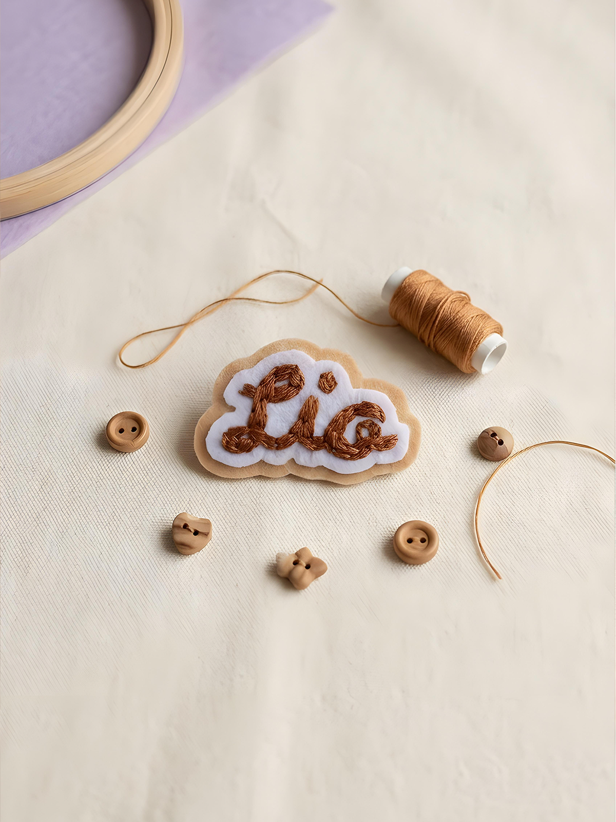 Tuki , Kiki , Lio Name Brooch