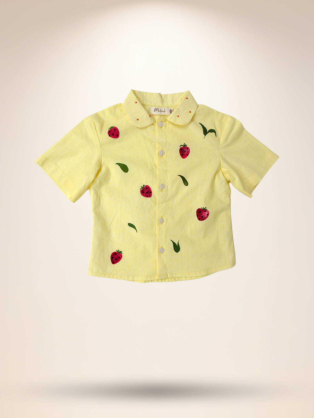 Lemon yellow strawberry co-ord set