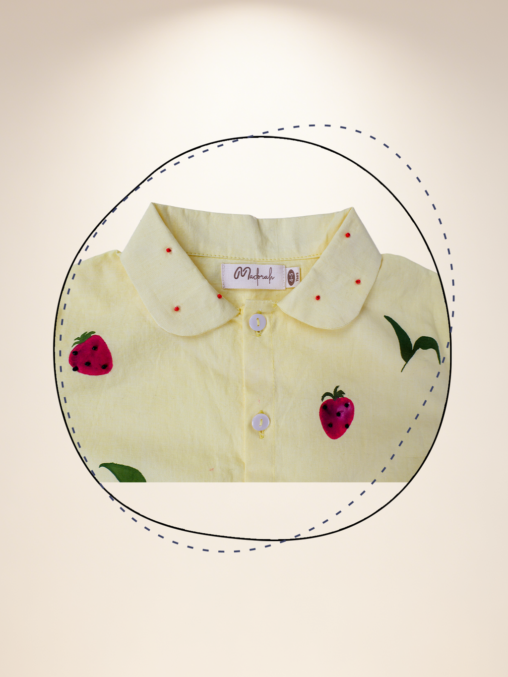 Lemon yellow strawberry co-ord set