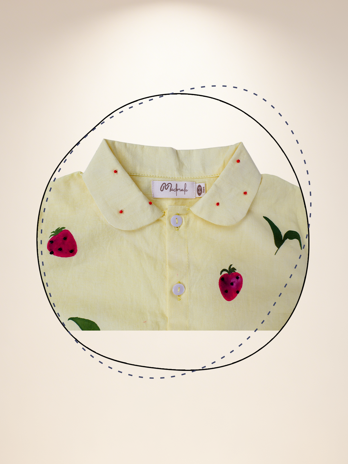 Lemon yellow strawberry co-ord set
