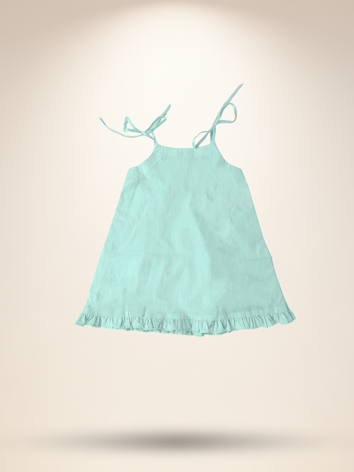 Mint green tie up A-line dress