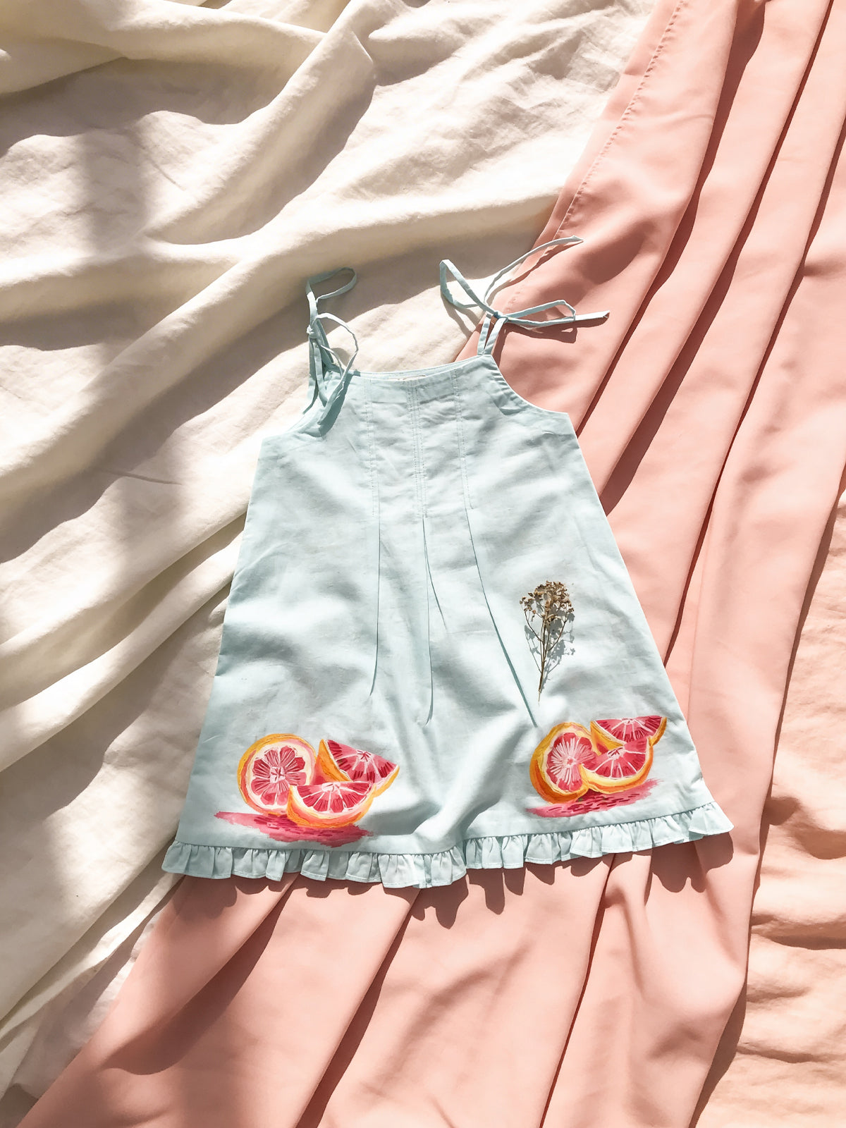 Mint green tie up A-line dress