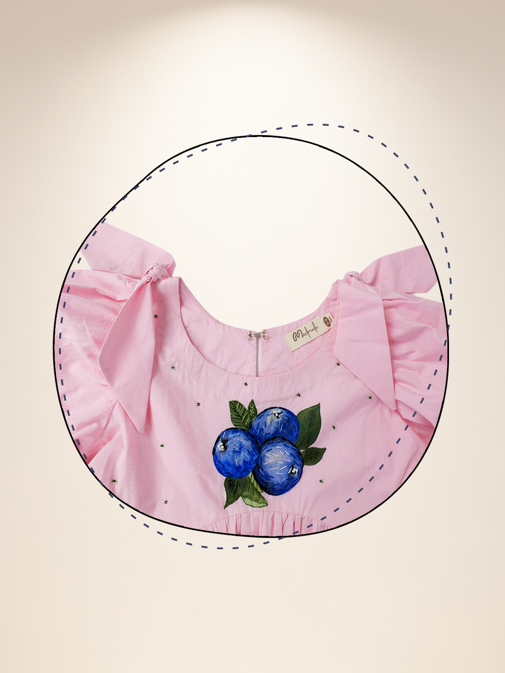 Pink blue berry dress