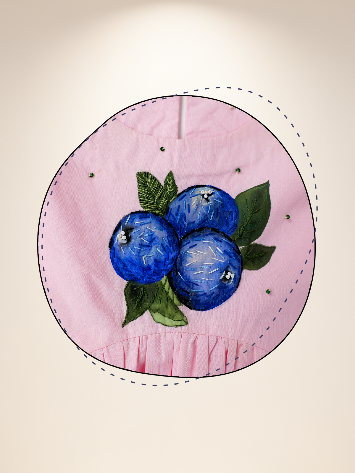 Pink blue berry dress