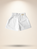 White Cotton Shorts