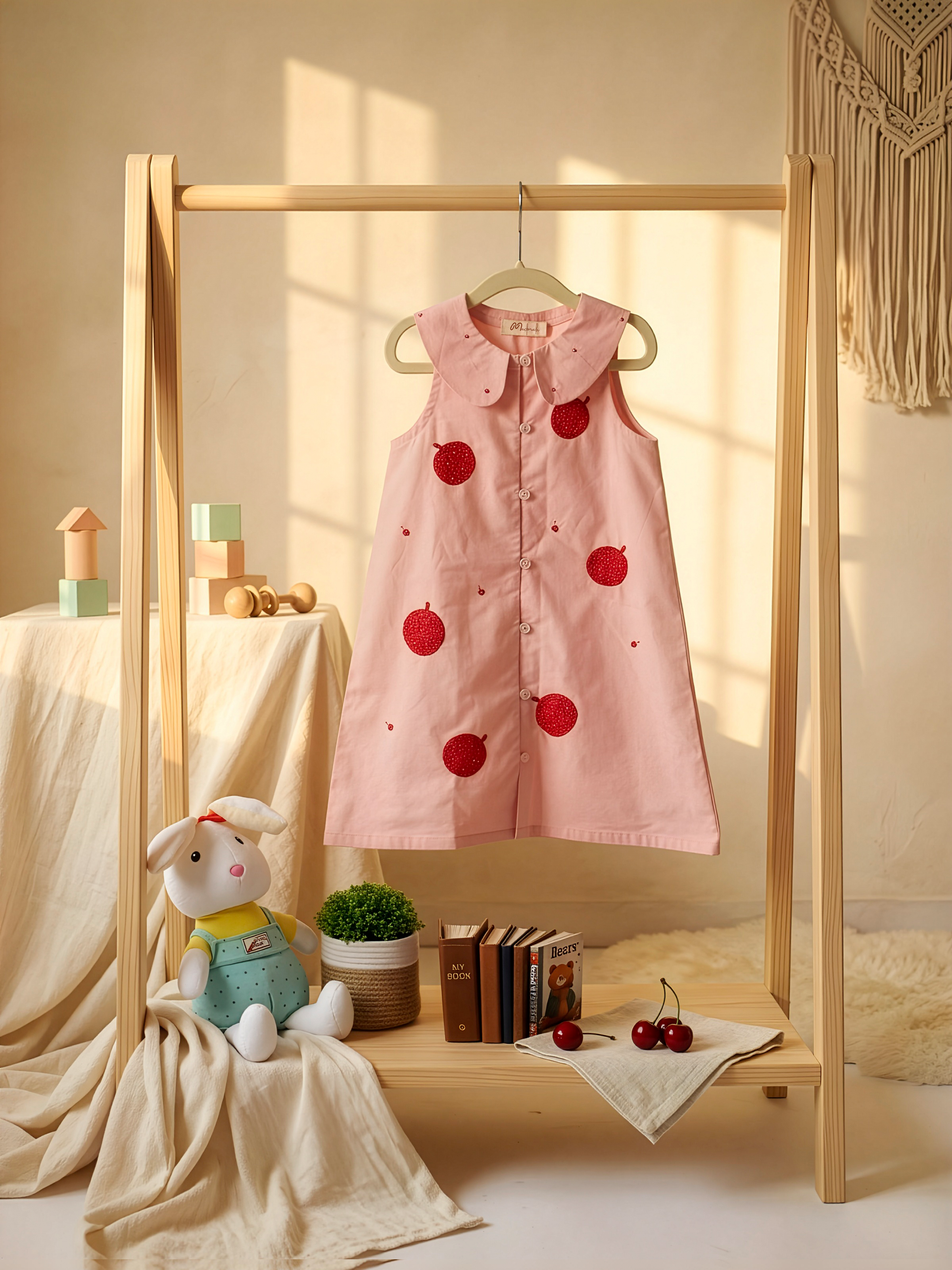 Pink peterpan cherry dress