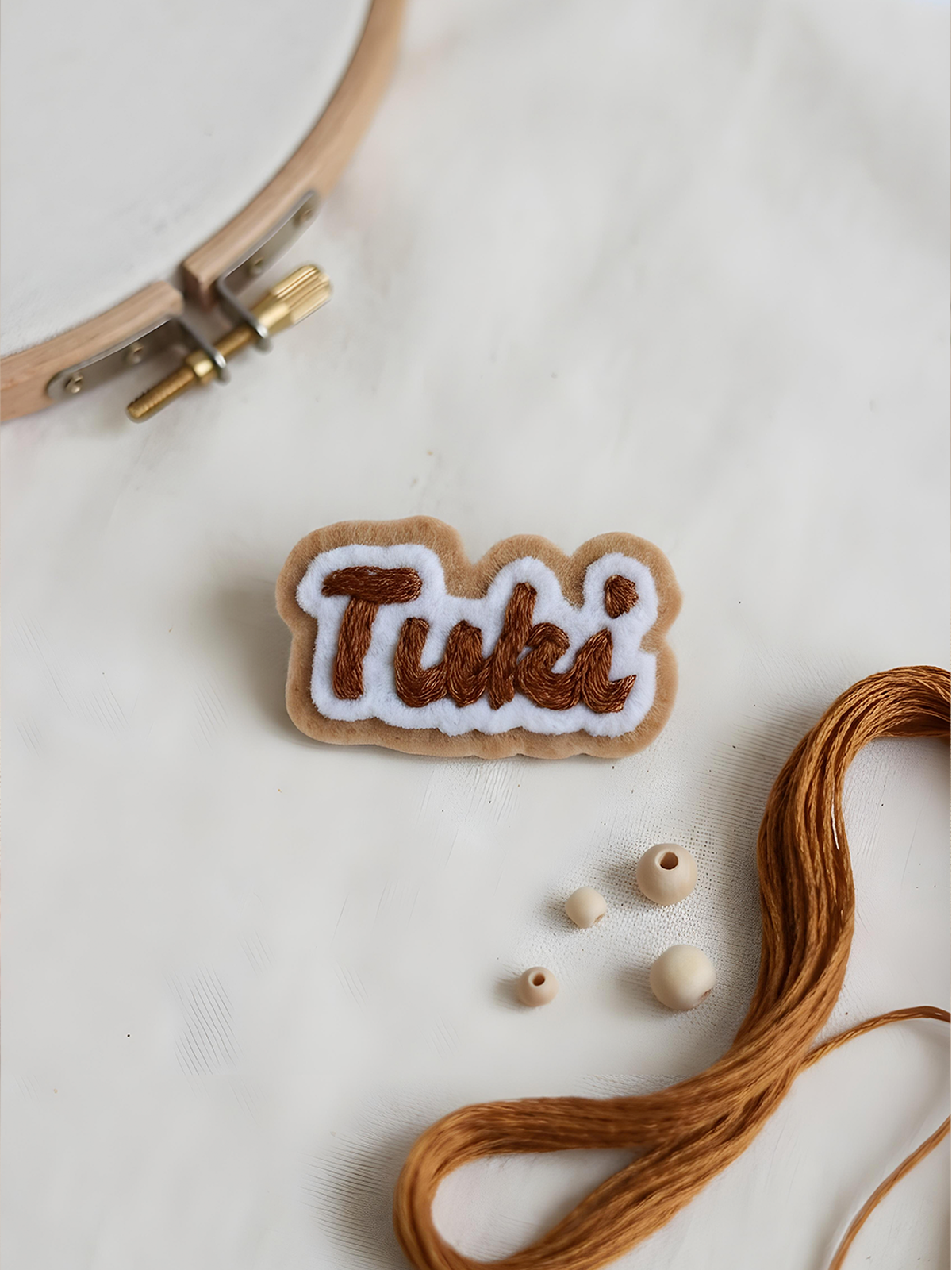 Tuki , Kiki , Lio Name Brooch