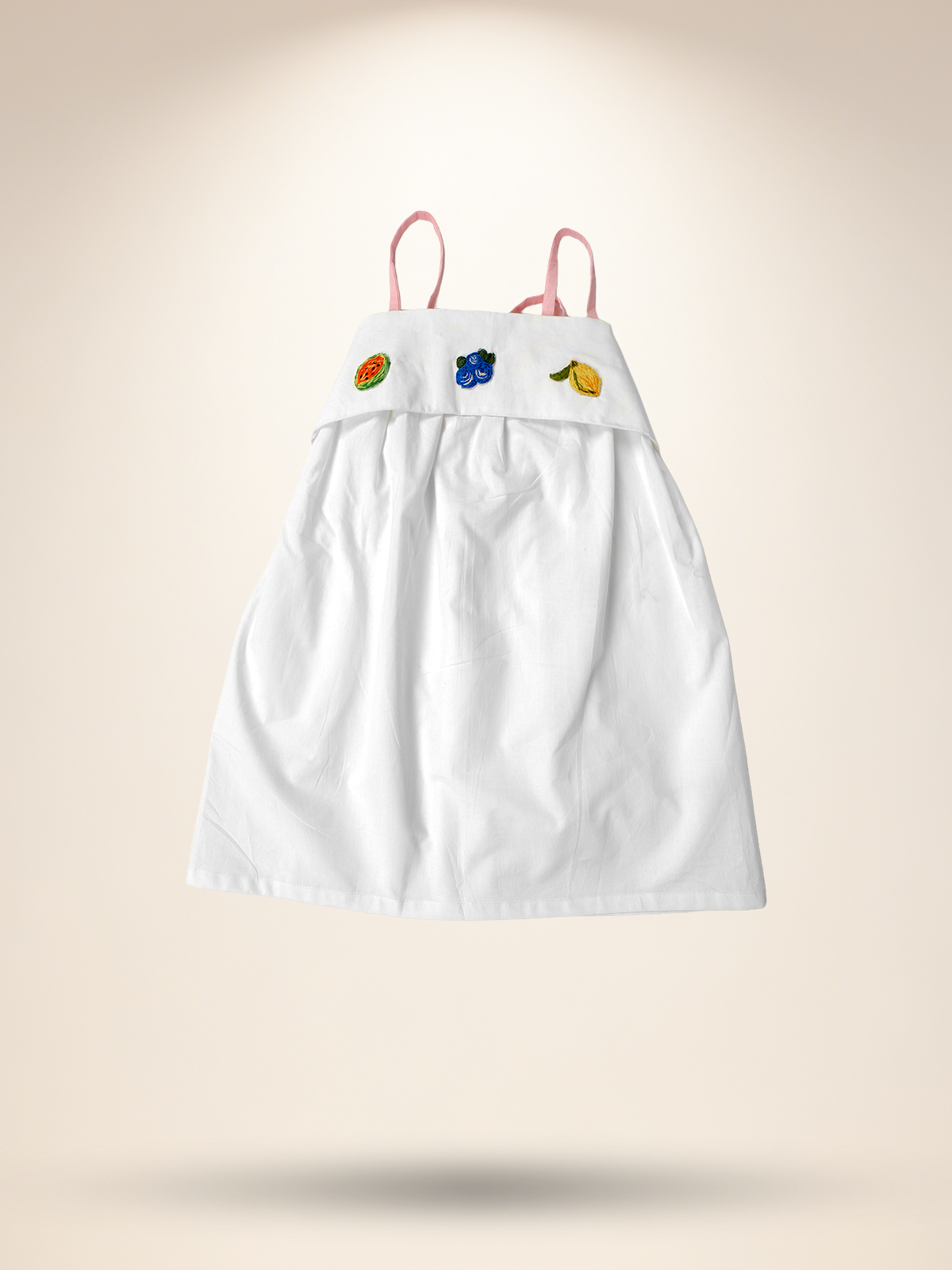 White back tie-up fruit dress