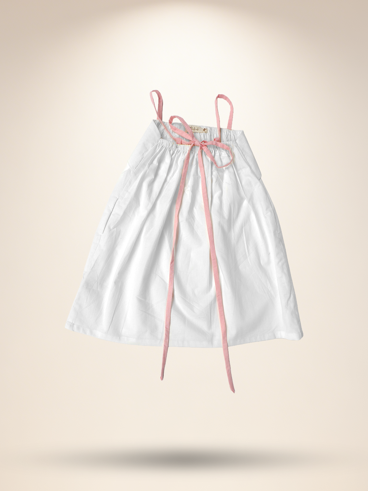 White back tie-up fruit dress