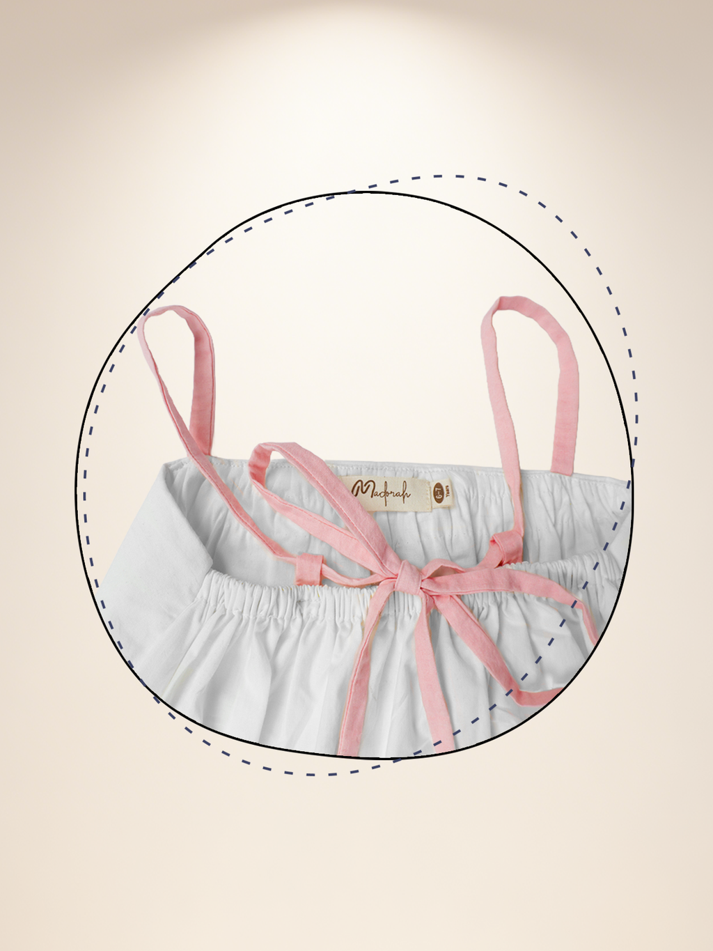 White back tie-up fruit dress
