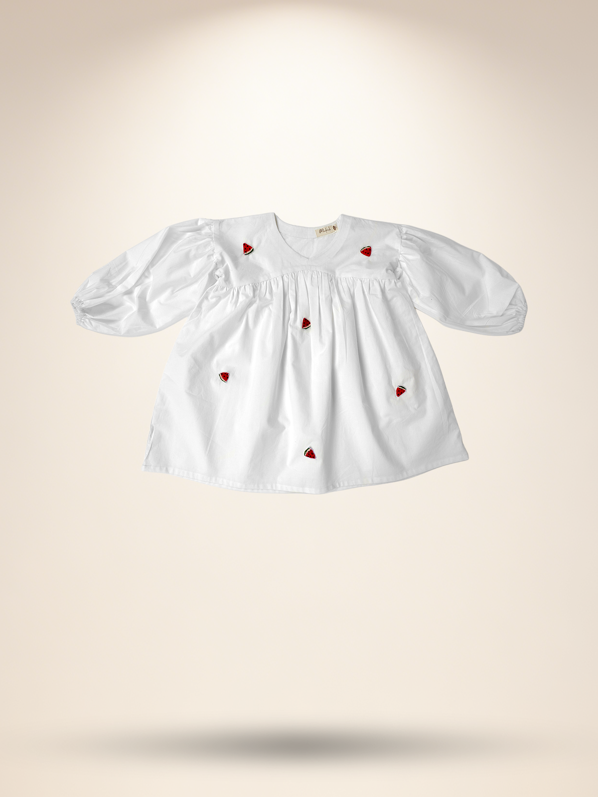 White watermelon oversize dress