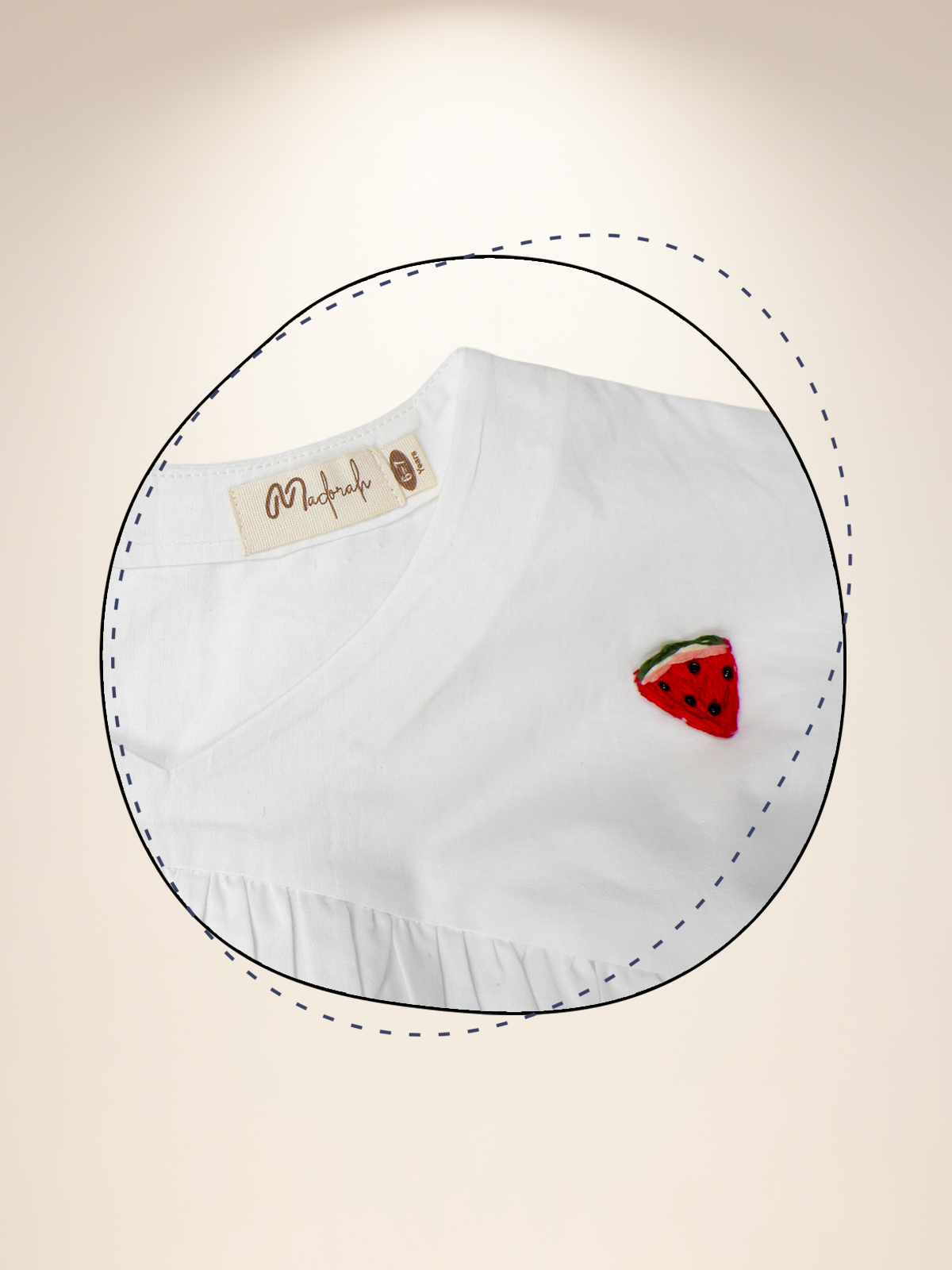 White watermelon oversize dress