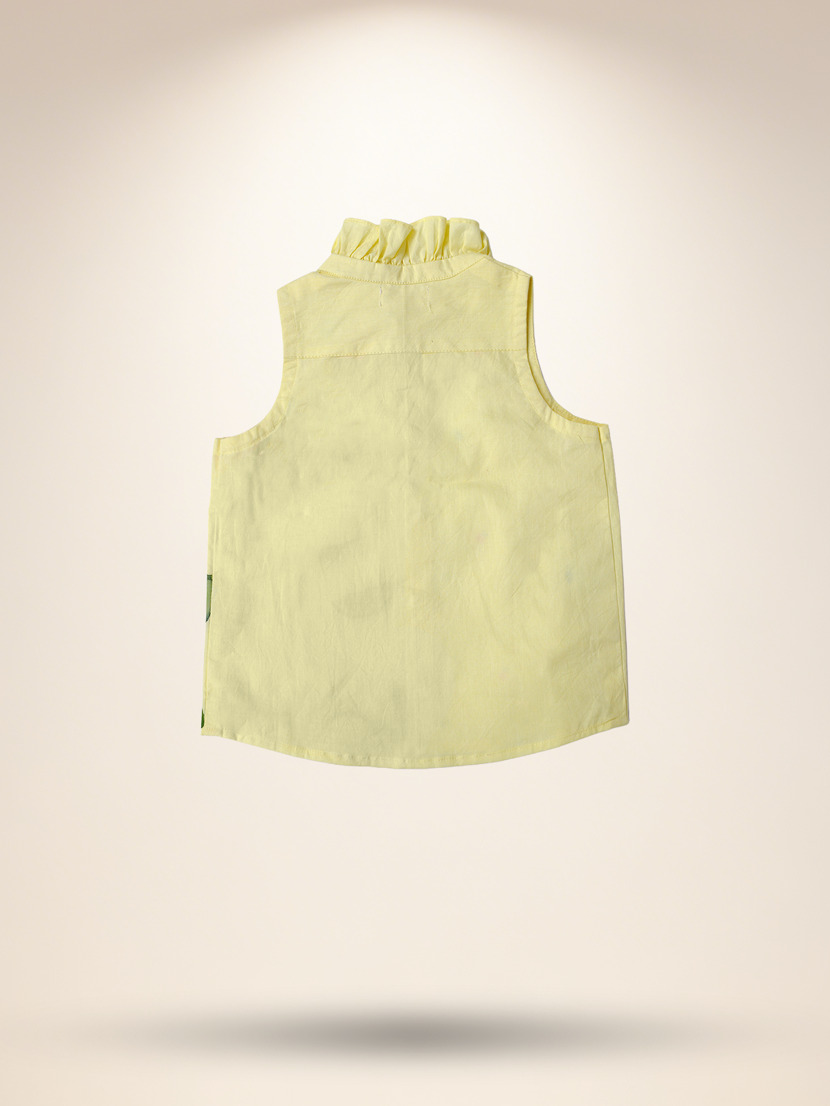 Yellow shirt top with A line skirt white