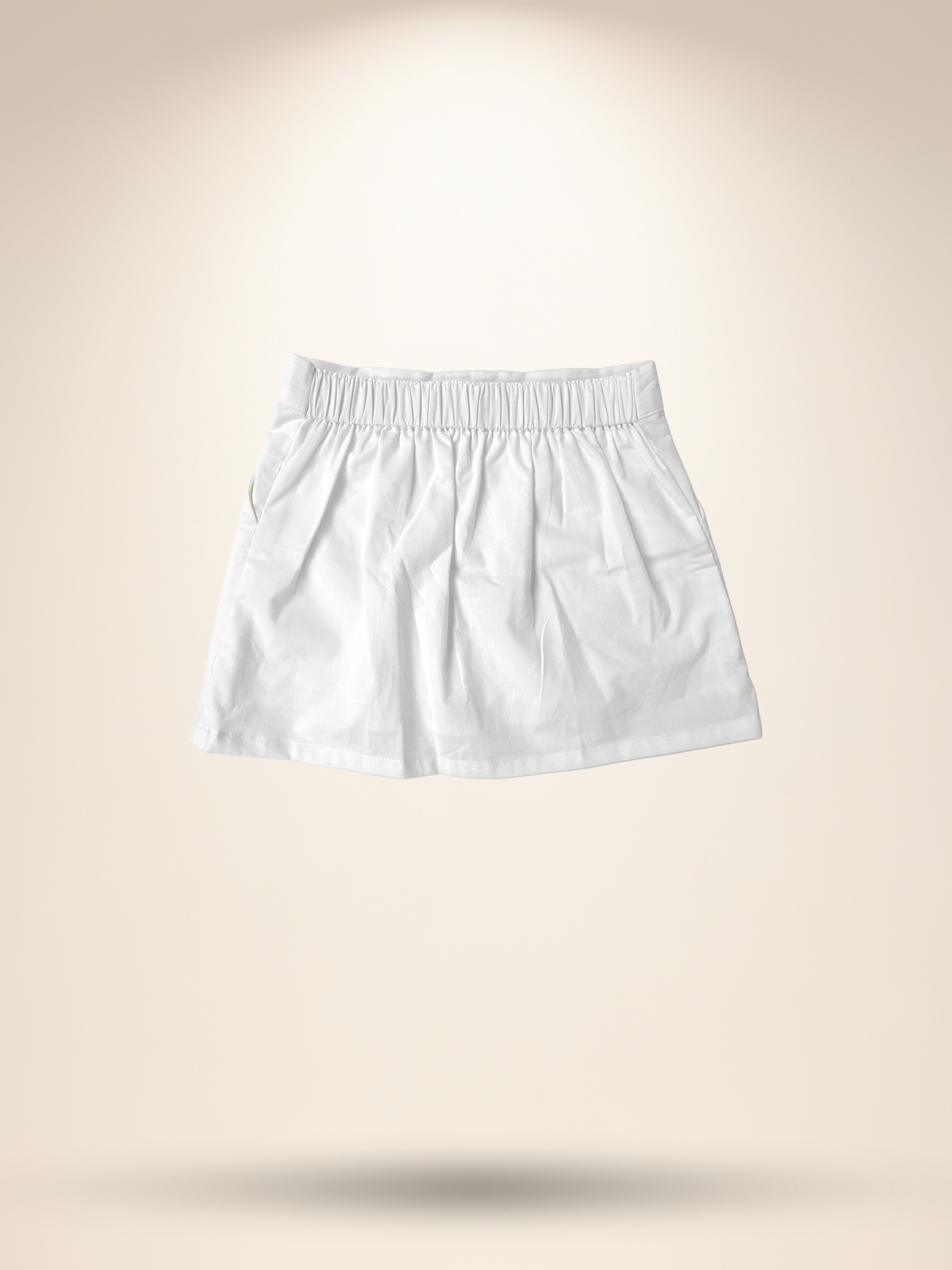 Yellow shirt top with A line skirt white